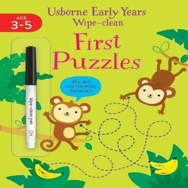 Jessica Greenwell Early Years Wipe-Clean First Puzzles Paperback Book Multicolor