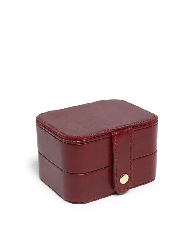Jfy Women's Mirror 2 Layers Jewellery Storage Box in Red Red