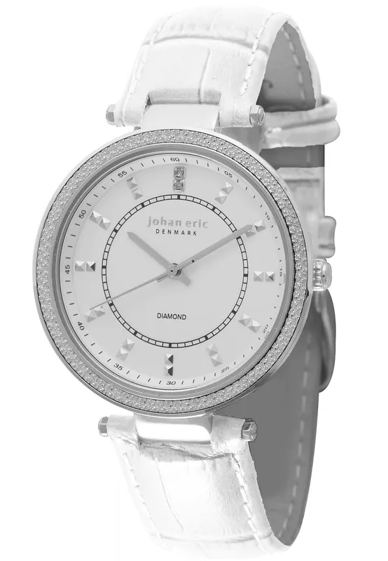 Johan Eric Women's Ballrup Silver Watch in White White One Size