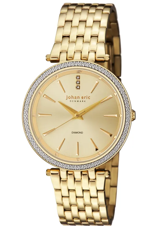 Johan Eric Womens Fredericia Je-F1000-02-002b Stainless Steel Gold Watch - One Size