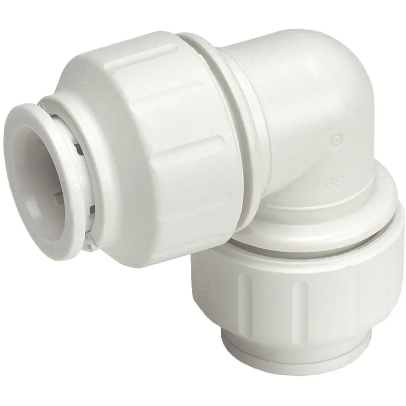 John Guest Equal Elbow 22mm PEM0322W (Pack of 3) in White White
