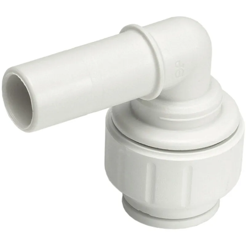 John Guest Stem Elbow 15mm (Pack of 2) in White White