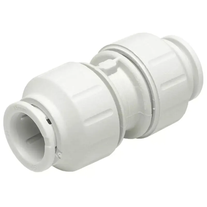 John Guest Straight Coupler 15mm (Pack Of 20) in White White
