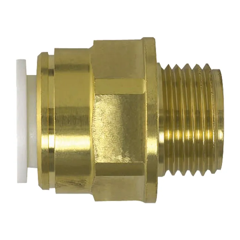 John Guest Brass Coupler 22mm X 3/4" Male Bsp in Gold Gold