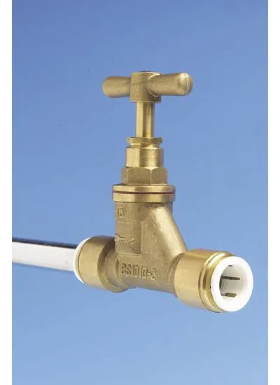 John Guest Brass Stop Valve 15mm (15Bsc) in Gold Gold