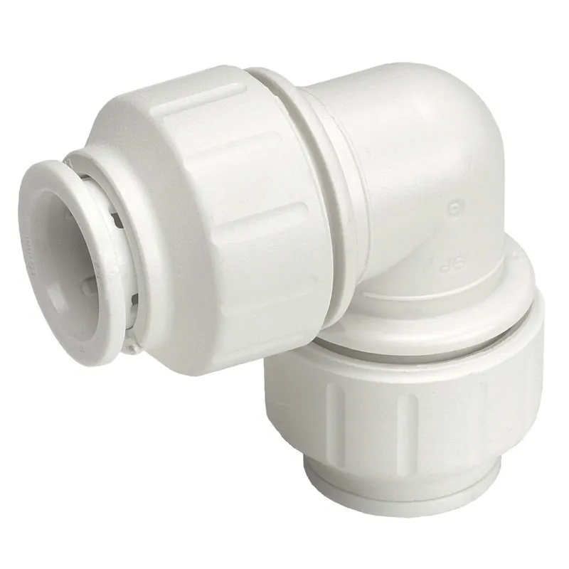 John Guest Equal Elbow 22mm PEM0322W (Pack of 2) in White White