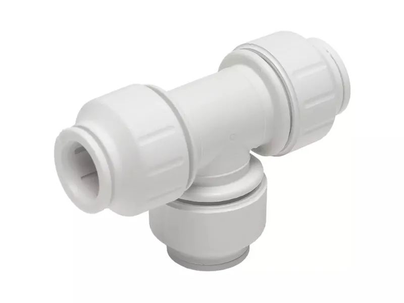 John Guest Equal Tee 22mm PEM0222W (Pack of 2) in White White