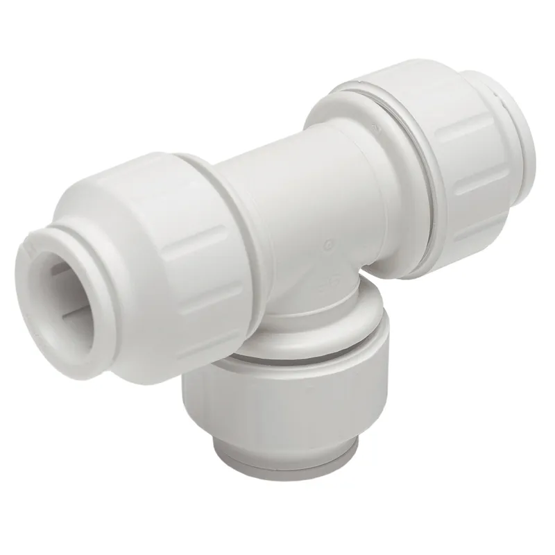 John Guest Equal Tee 28mm (Pack Of 2) in White White