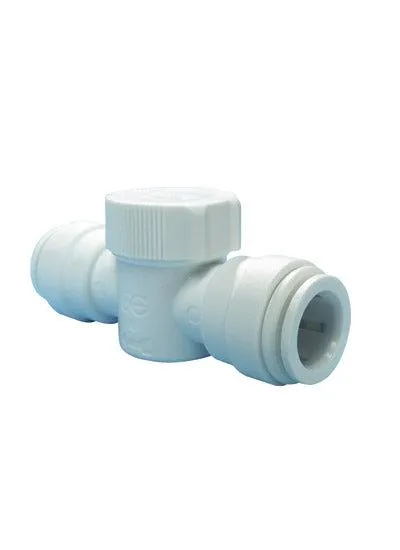 John Guest Shut Off-Tap 15mm (15ESOT) in White White