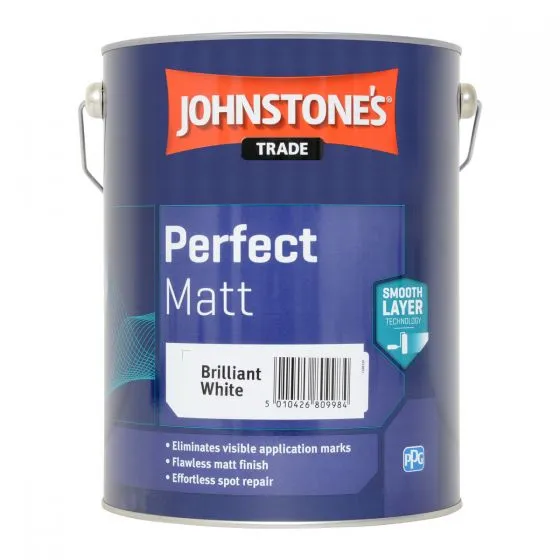 Johnstone'S Johnstones Trade Perfect Matt - Brilliant White - 2.5 Litres