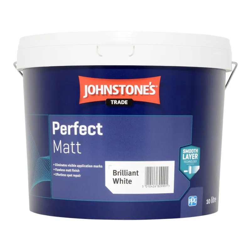 Johnstone's - Johnstones Trade Perfect Matt - Brilliant White - 10 Litres