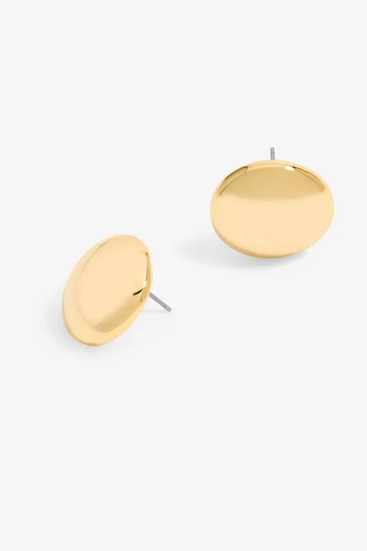 Jon Richard Women's Gold Plated Dome Earrings - Gold - Size: One Size