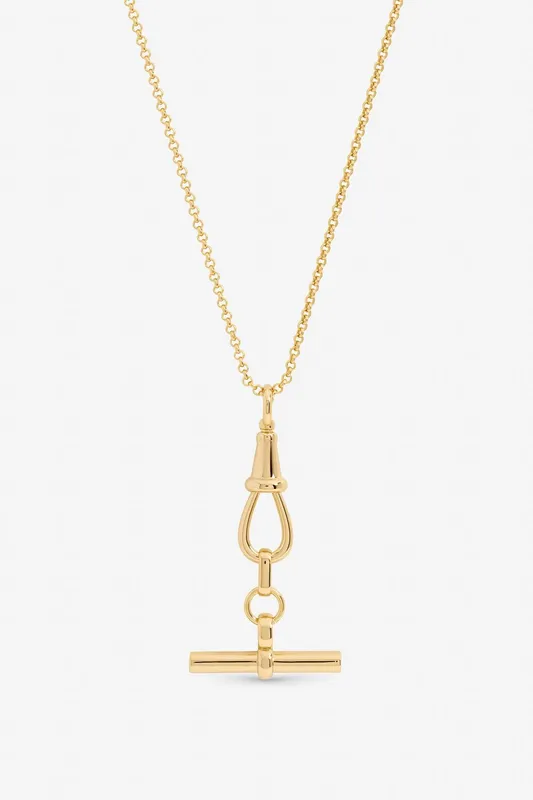 Jon Richard Women's Gold Plated T Bar Necklace - Gold