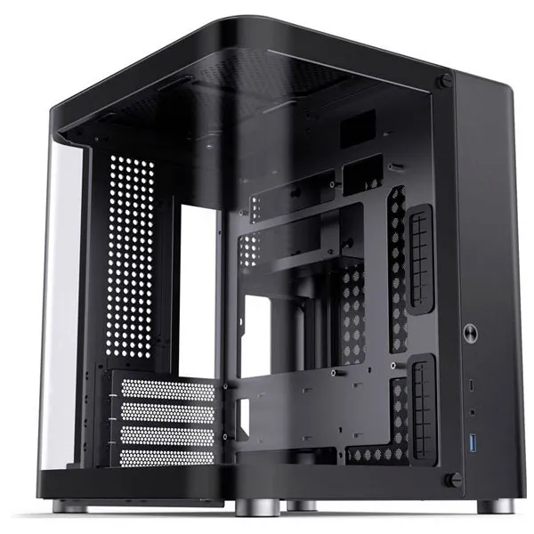 Jonsbo TK-1 Black Microtower PC case Tempered Glass Black