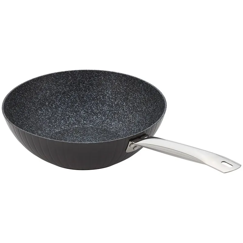 Judge Evertough, 28cm Wok, Non-Stick in Metallic Silver Metallic Silver