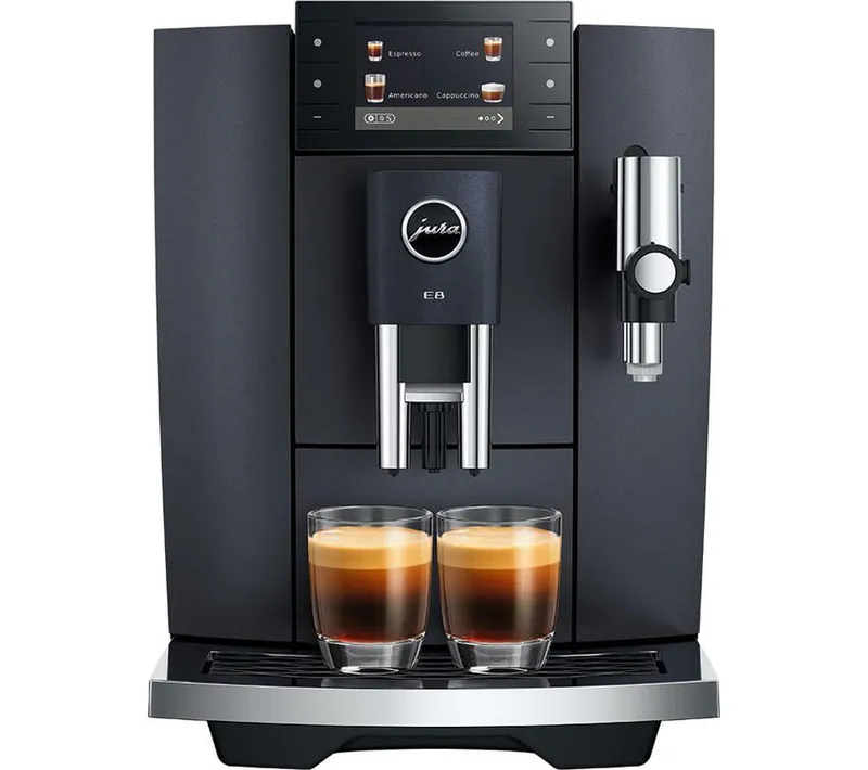 Jura E8 Espresso Coffee Machine - Black - 15840, Black