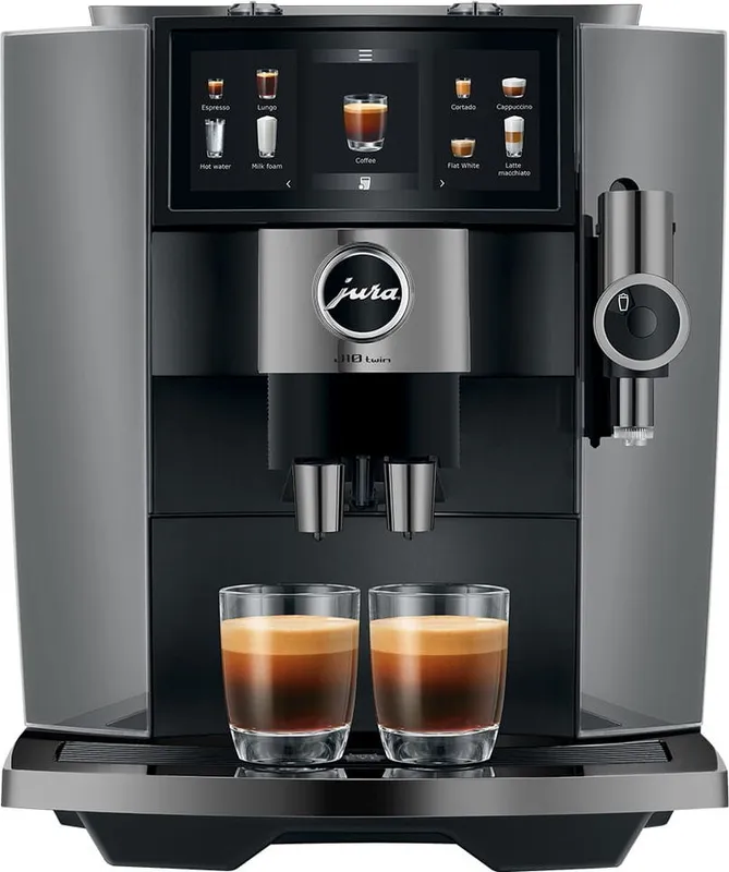Jura J10 15723 Bean to Cup Coffee Machine - Black / Silver, Black