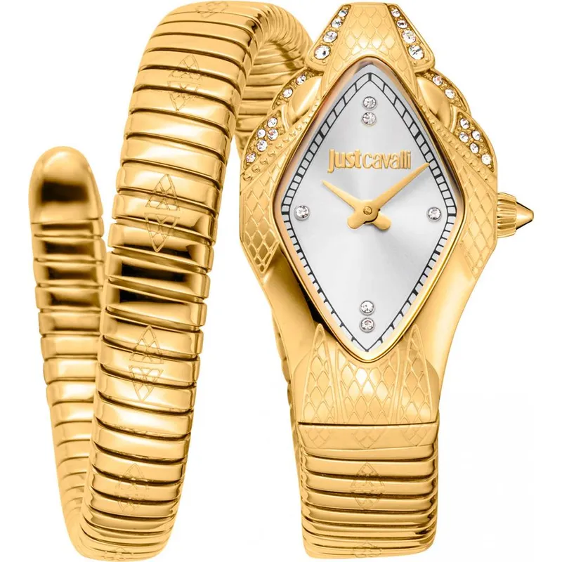 Just Cavalli Women's JC1L306M0035 Signature 22mm Quartz Watch in Gold - Gold