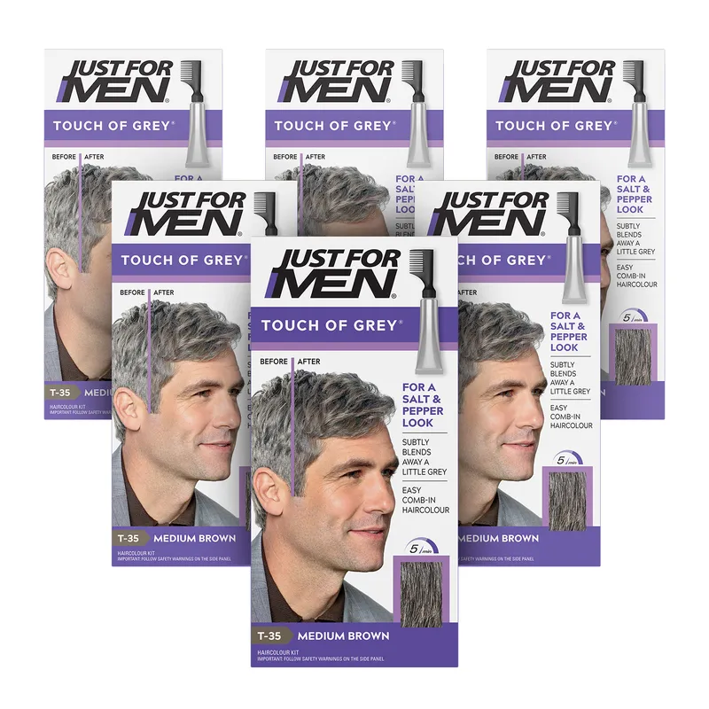 Just For Men Touch Of Grey - Medium Brown-Grey in Clear - Clear