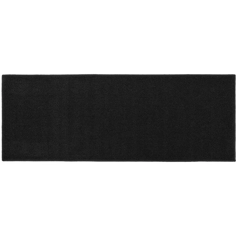 Jvl Eden Machine Washable Latex Backed Runner, 57x150cm, Black