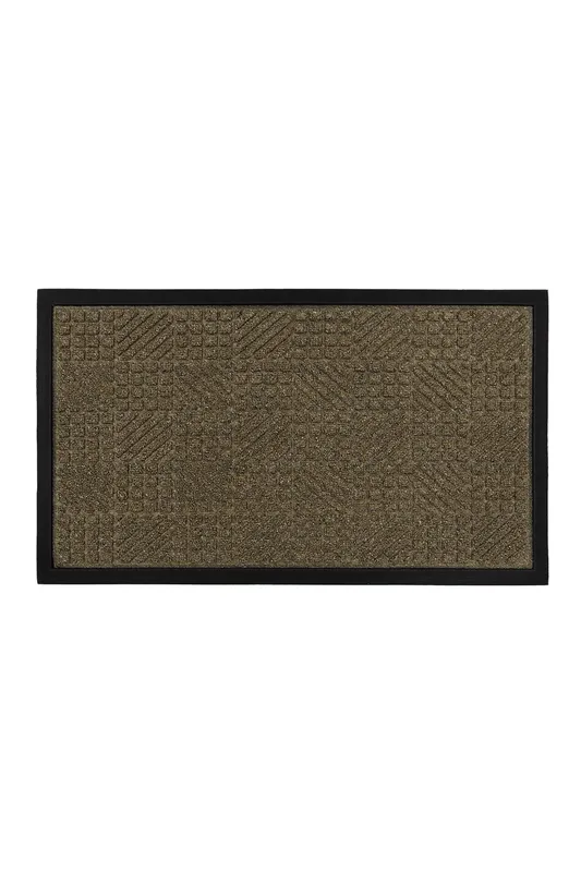 Jvl Firth Tile Rubber Backed Door Mat, 40x70cm, Brown Size: 40 cm x 70 cm Brown 40 cm x 70 cm