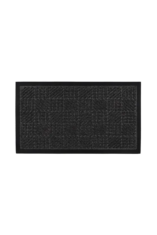 Jvl Firth Tile Rubber Backed Door Mat, 40x70cm, Charcoal Size: 40 cm x 70 cm Charcoal 40 cm x 70 cm