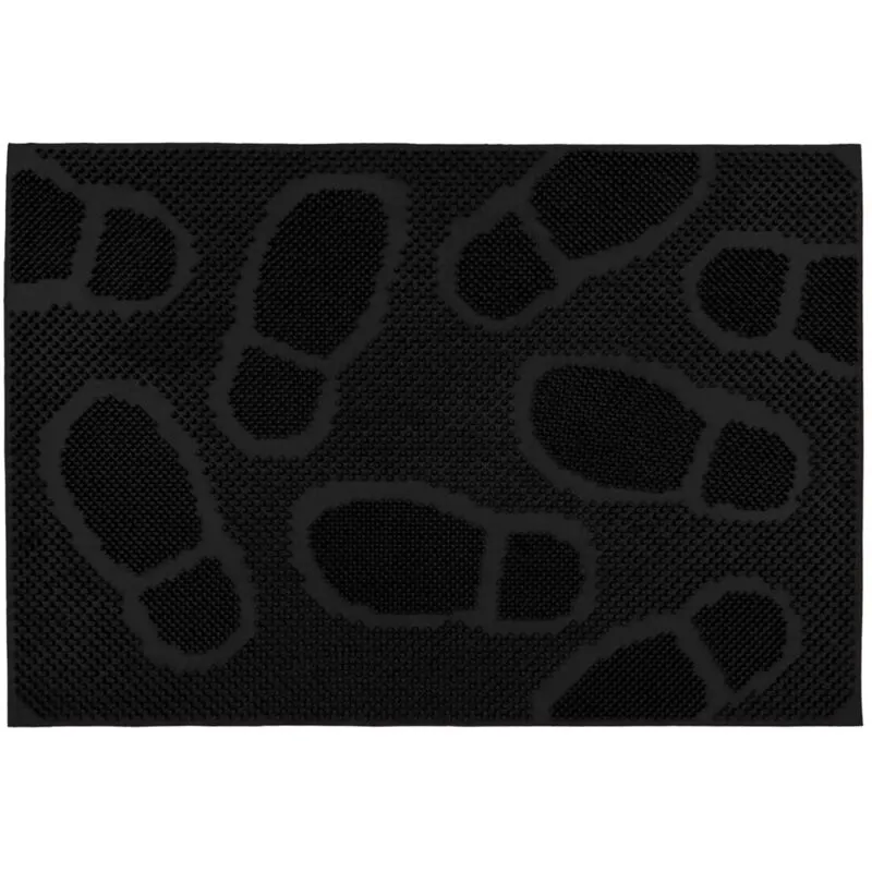 Jvl Footprint Scraper Rubber Pin Doormat, 40x60cm