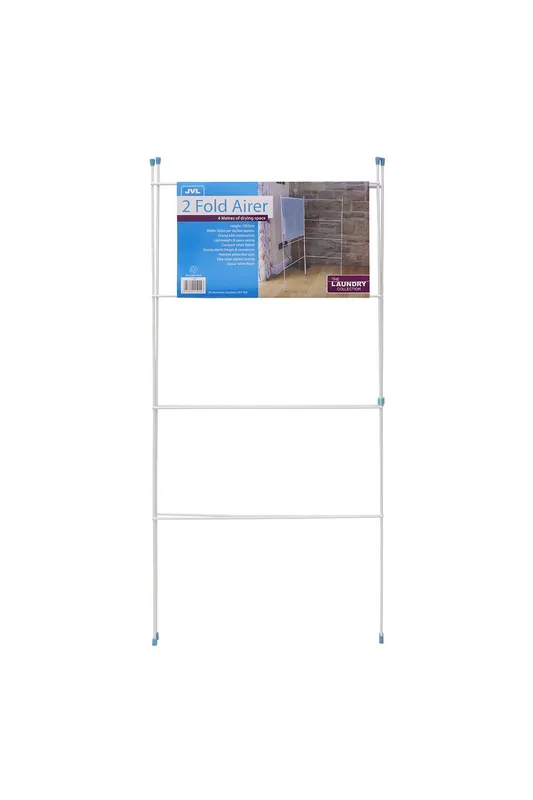 Jvl Home & Dry - 2 Fold Clothes Airer in White Size: 1 Pack White 1 Pack