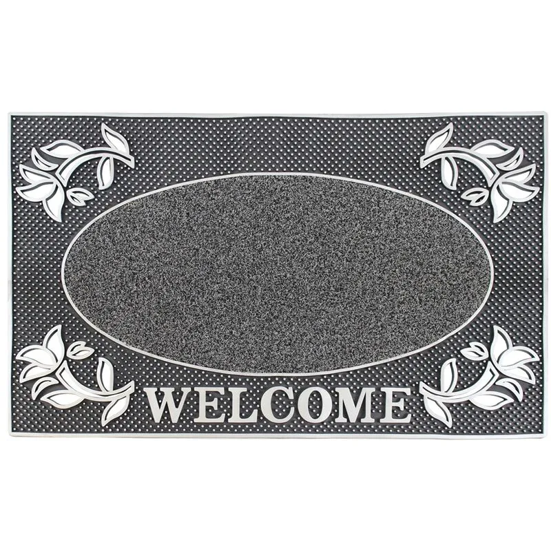 Jvl Metallic Doormat, 45x75cm, Silver