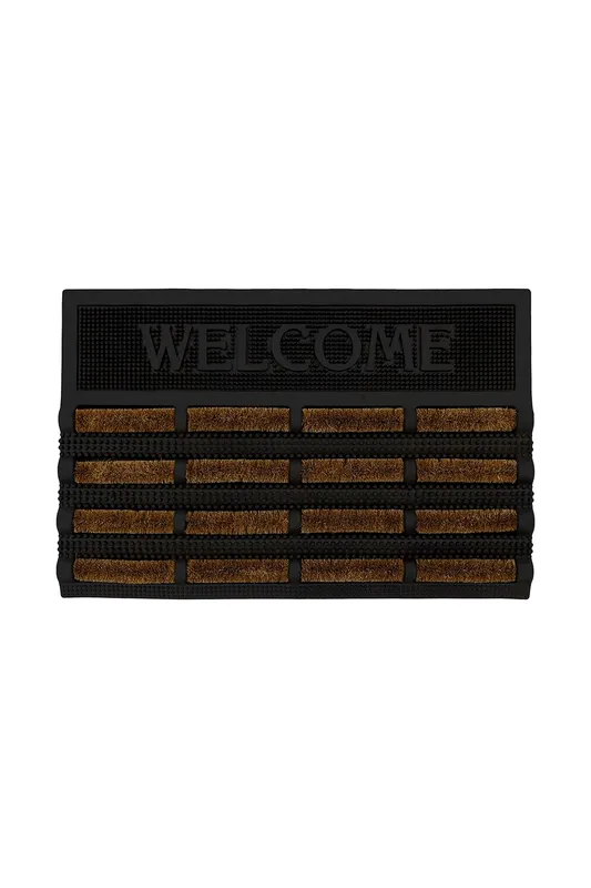 Jvl Nimbus Rubber Coir Scraper Tuffscrape Doormat 40x60cm Welcome in Natural Size: 40 cm x 60 cm Natural 40 cm x 60 cm
