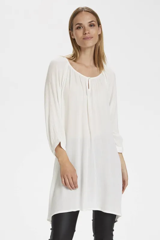 Kaffe Women's Amber 3/4 Sleeve Tunic in White Size: 12 - White - Size: 12