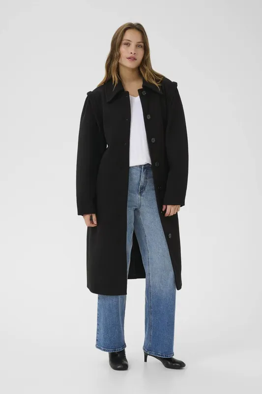 Women's long coat Kaffe Julia Noir 40