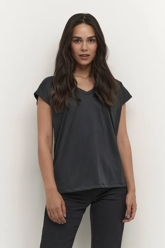 Women's T-shirt Kaffe Lise Noir 2XL