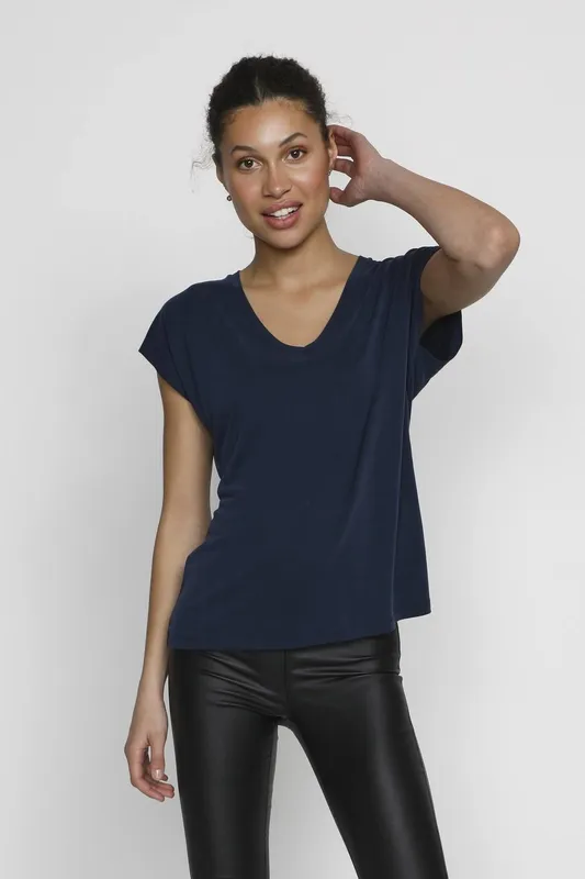Women's T-shirt Kaffe Lise Bleu M