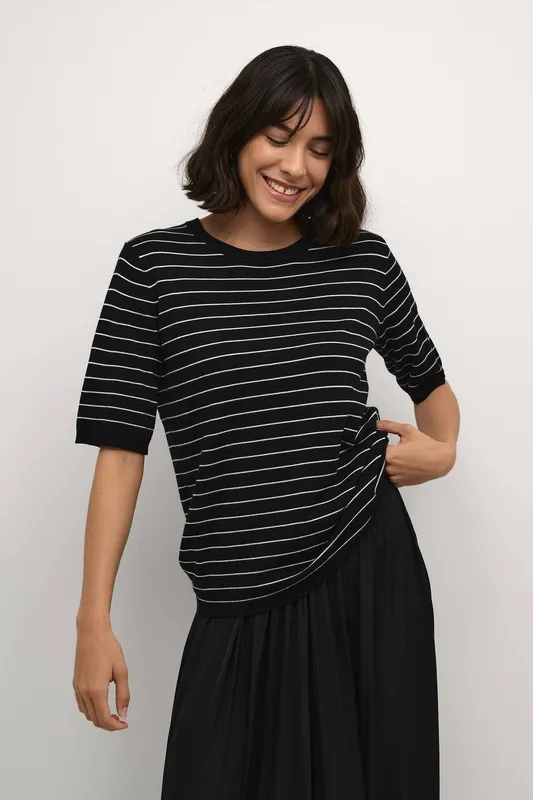 Women's T-shirt Kaffe Lizza Noir M