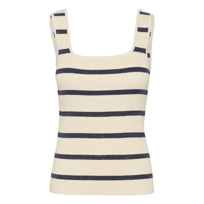 Women's tank top Kaffe Morita Blanc L