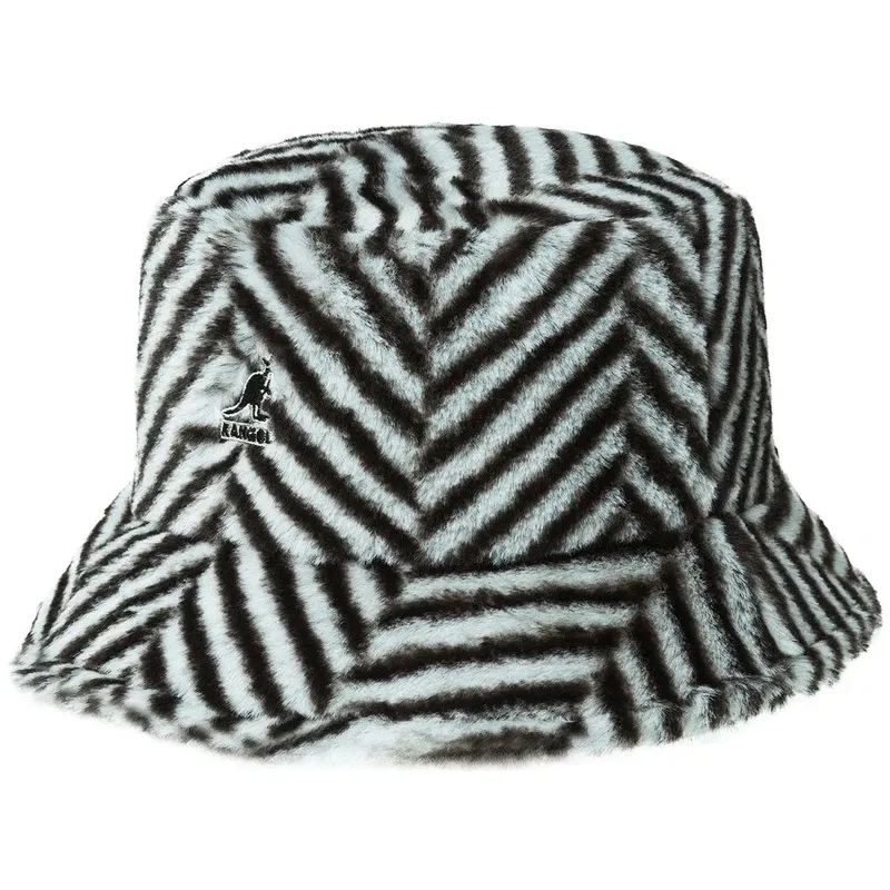Bucket hat faux fur woman Kangol Gris L