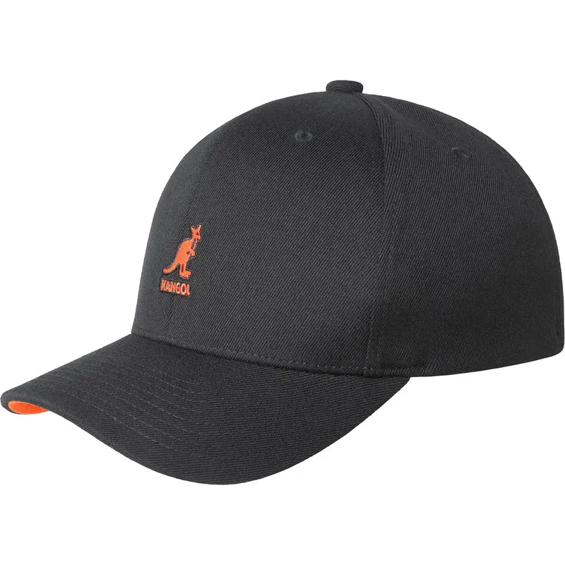 Wool Flexfit Cap by Kangol - black-orange
