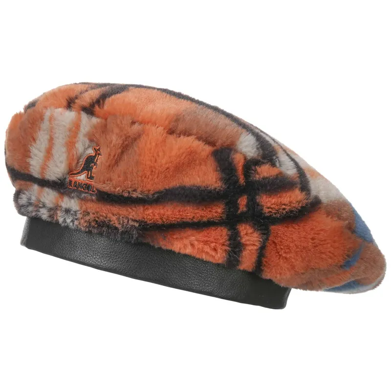 Faux Fur Beret by Kangol - orange