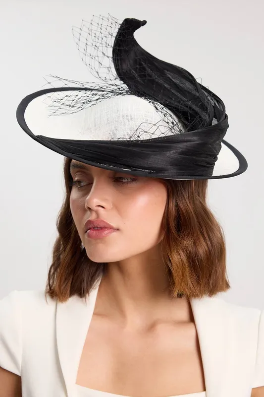 Karen Millen Women's Detail Fascinator in Mono - Mono
