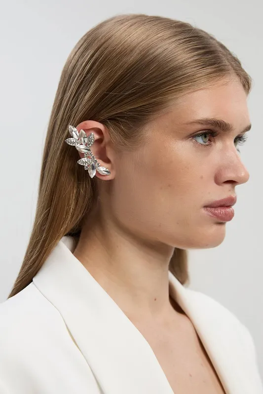 Karen Millen Women's Diamante Silver Earcuff Silver One Size female