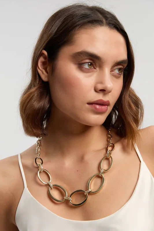 Karen Millen Women's Oversize Chain Necklace in Gold - Gold