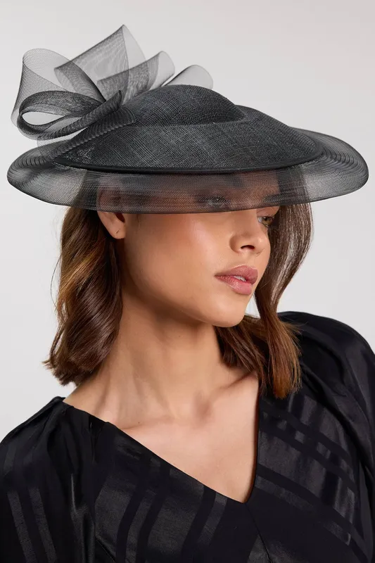 Karen Millen Women's Sheer Edge Loop Detail Fascinator in Black Black One Size female