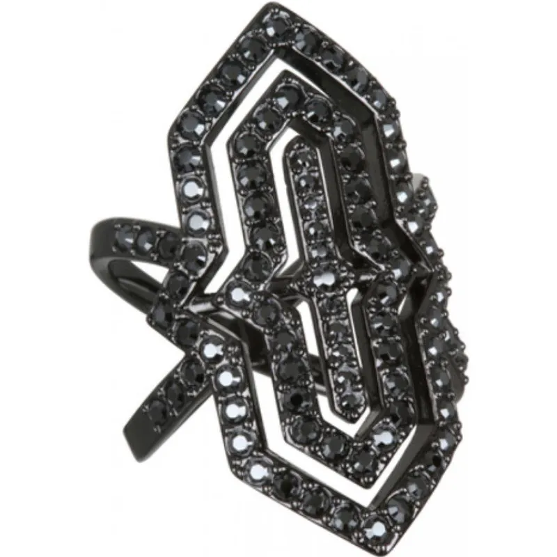 Karl Lagerfeld Women's Ring in Black - Black - Size: One Size