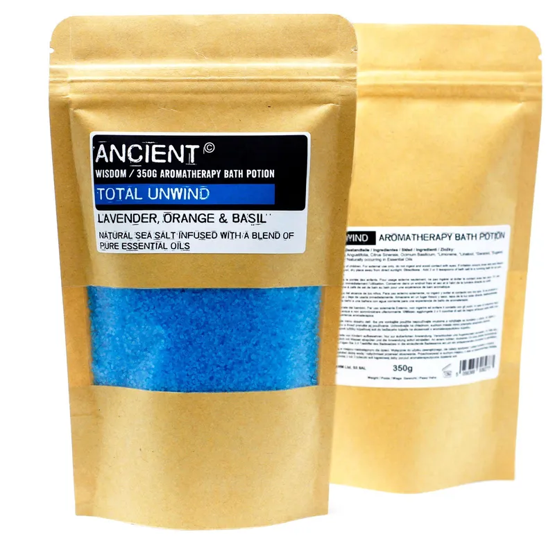 Kdmd Unisex Aromatherapy Bath Potion in Kraft Bag 350g - Total Unwind in Blue Blue female