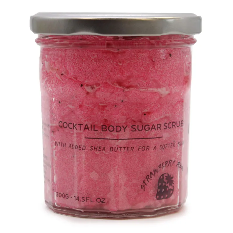 Kdmd Unisex Fragranced Sugar Body Scrub - Strawberry Rum 300g in Pink Pink female