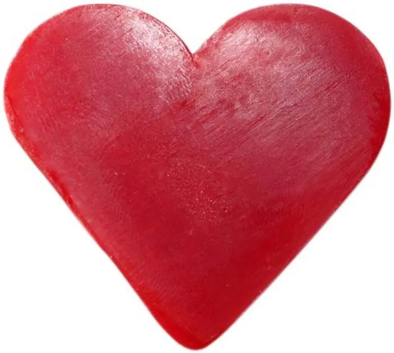 Kdmd Unisex Heart Guest Soap - Raspberry - (Set of 10) in Red Red female