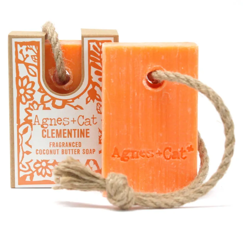 Kdmd Unisex Soap On A Rope - Clementine in Orange Orange female