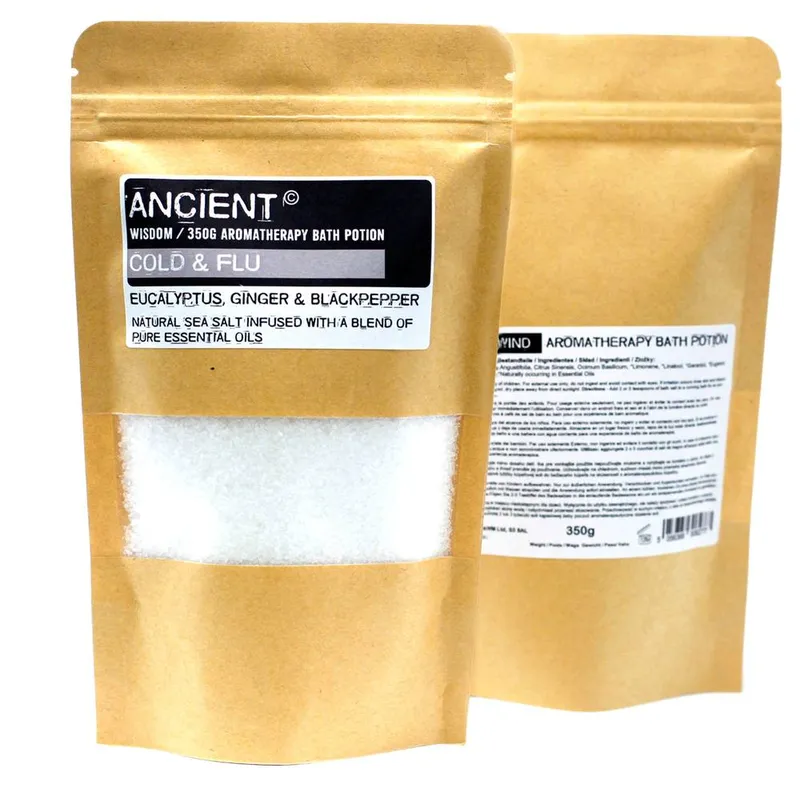 Kdmd Unisex Aromatherapy Bath Potion in Kraft Bag 350g - Colds & Flu in White White One Size female