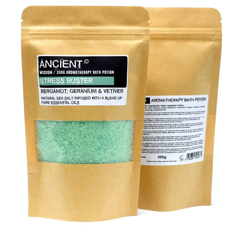 Kdmd Aromatherapy Bath Potion in Kraft Bag 350g - Stress Buster in Green - Green